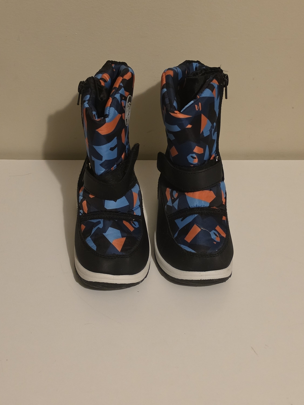iXtreme Unisex Kids Waterproof Geometric Snow Boots Blue/Orange/Black 9